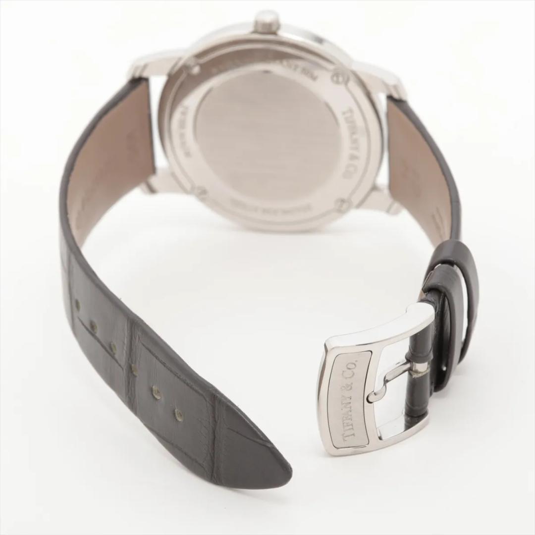稼働品✨ティファニー　マーク　クォーツ　腕時計　アナログ　シェル文字盤　シルバー