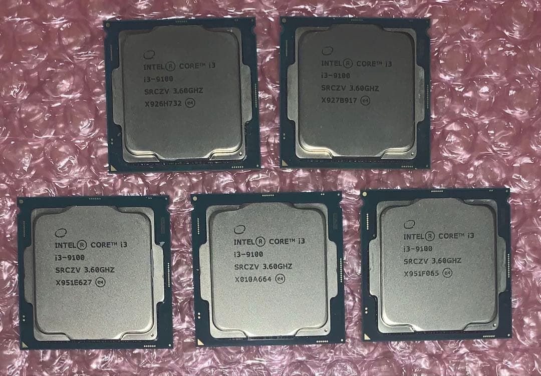INTEL R CORE™︎ i3-9100 SRCZV 3.60GHZ 5個