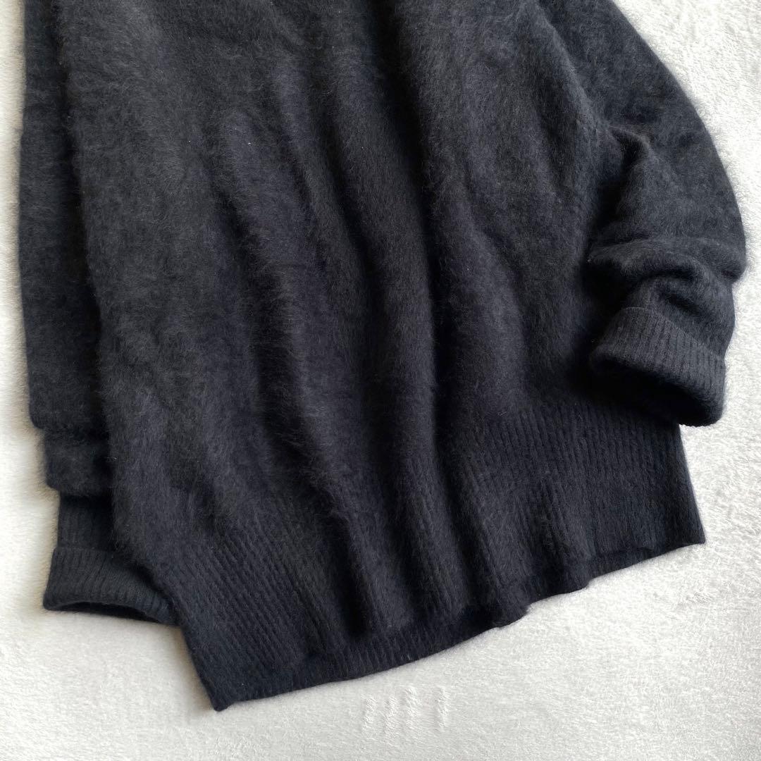 【美品✨】Deuxieme Classe ふわふわ　シャギーVネックニット　黒