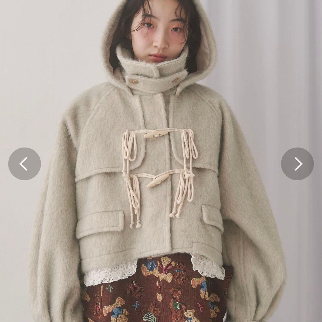 メリージェニー milk shaggy ダッフルコート グリーン アウター