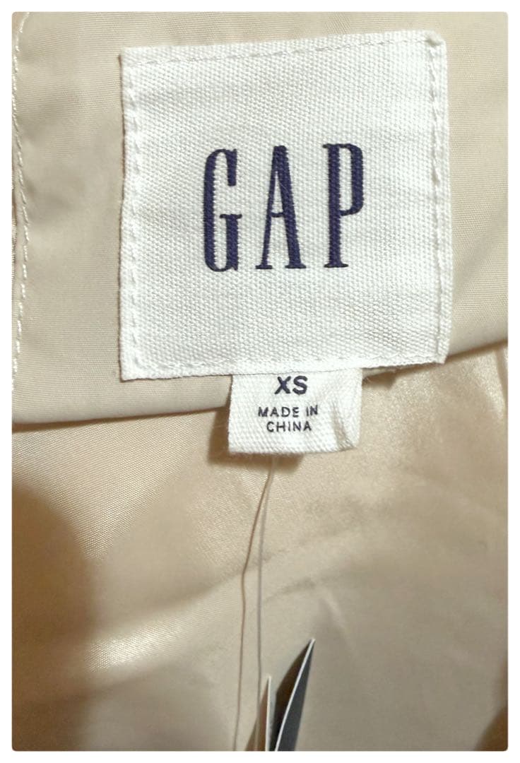 【 GAP】未使用品 フード付き ミッドダウンジャケット アイボリー