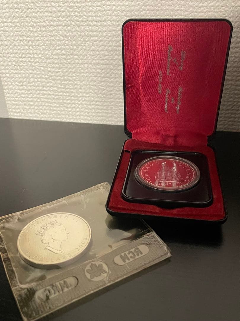 カナダ 9999純銀 1オンス 5ドル 2000年 メープルリーフ銀貨