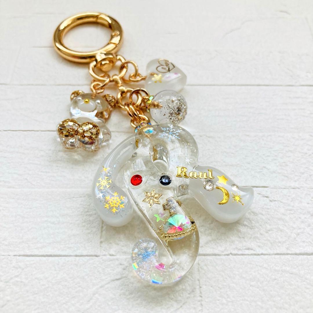 タカママページ　Man名入れレジンキーホルダーバッグチャーム