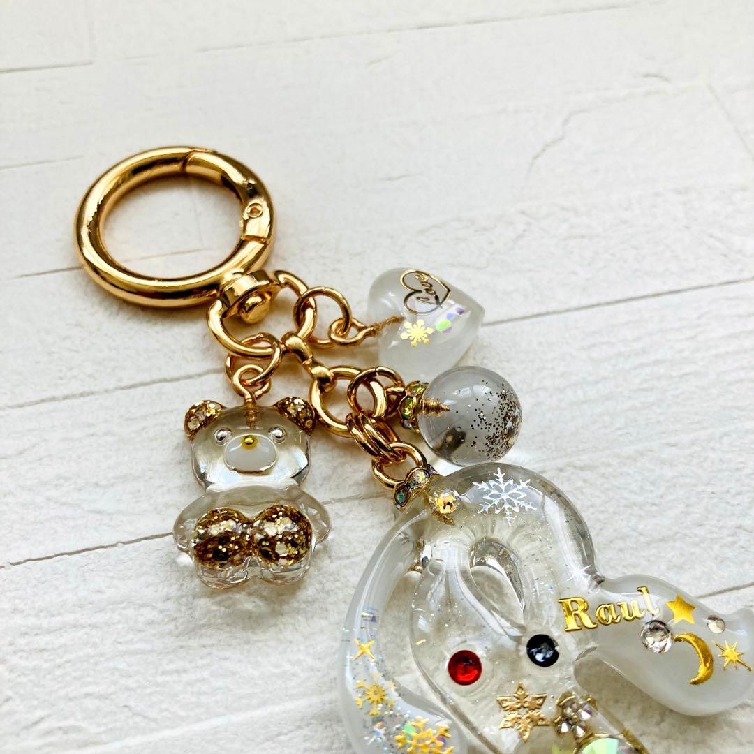 タカママページ　Man名入れレジンキーホルダーバッグチャーム