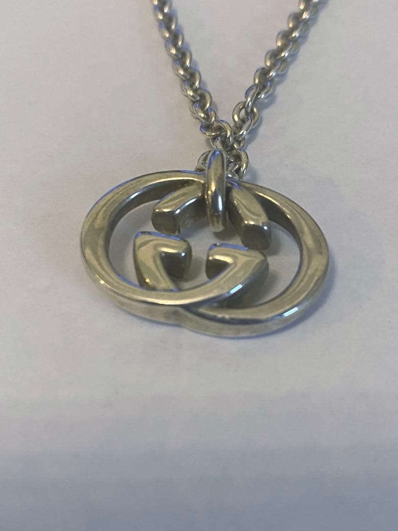 美品　GUCCI 正規品グッチ ネックレス GGマーク Ag 925 ロゴ刻印