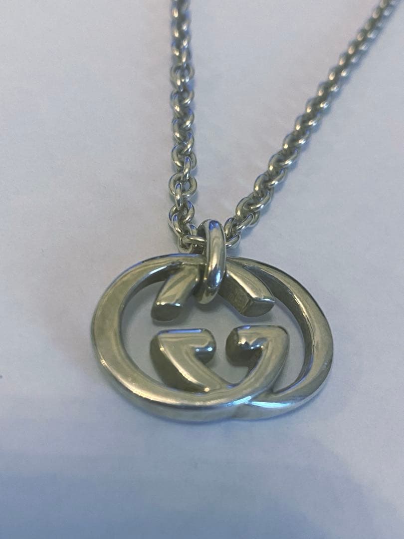 美品　GUCCI 正規品グッチ ネックレス GGマーク Ag 925 ロゴ刻印
