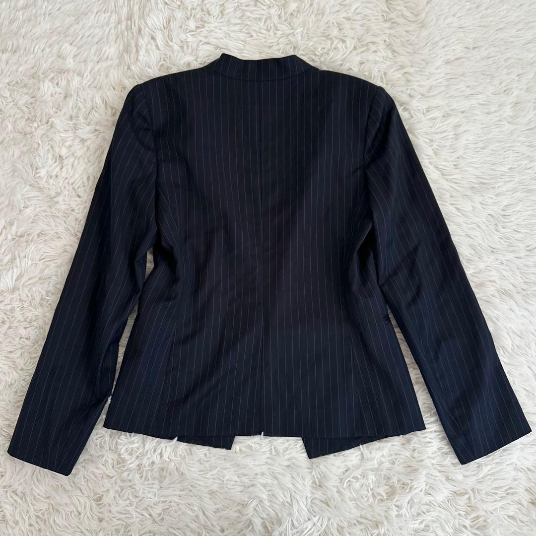 セオリー ノーカラージャケットパンツ セットアップ　LANAI 　ネイビー