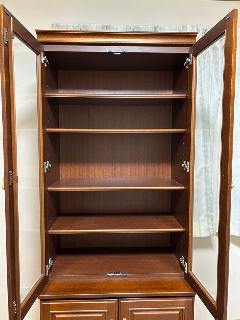 MARUNI マルニ木工 地中海シリーズ ハイボード書棚　木製キャビネット