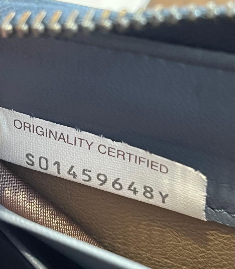 Bottega Veneta ネイビー 長財布 イントレチャート