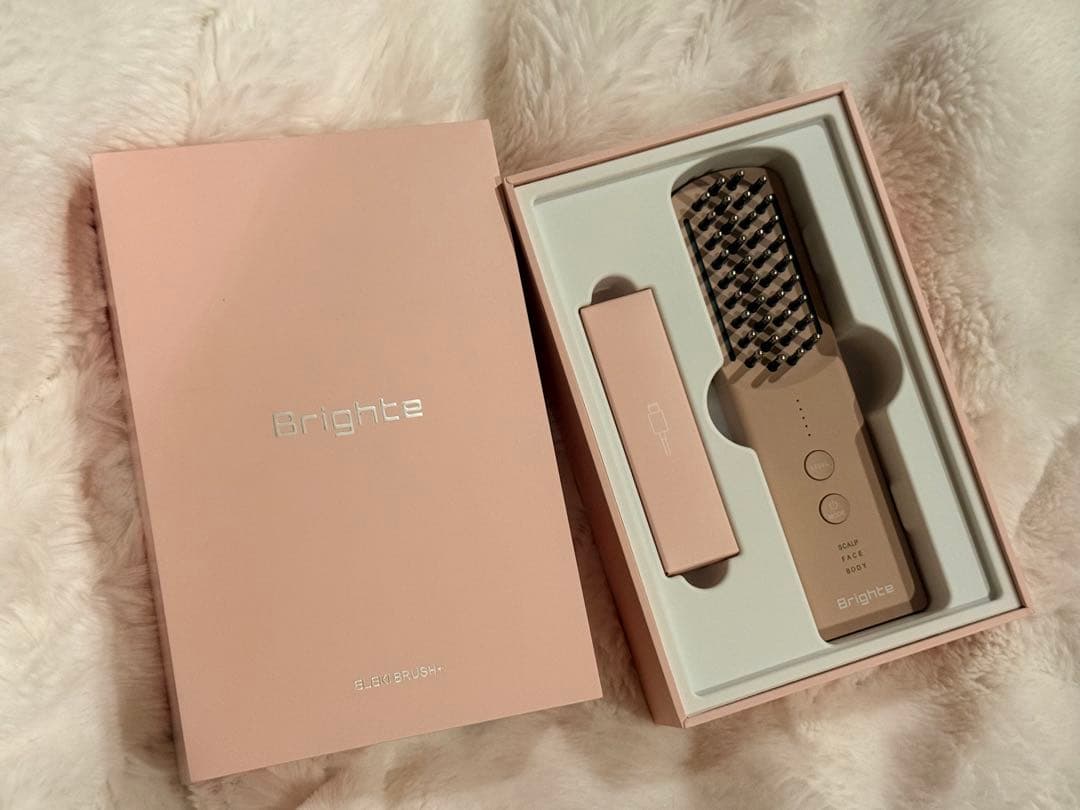 【限定ピンク／開封のみ未使用】Brighte エレキブラシ＋