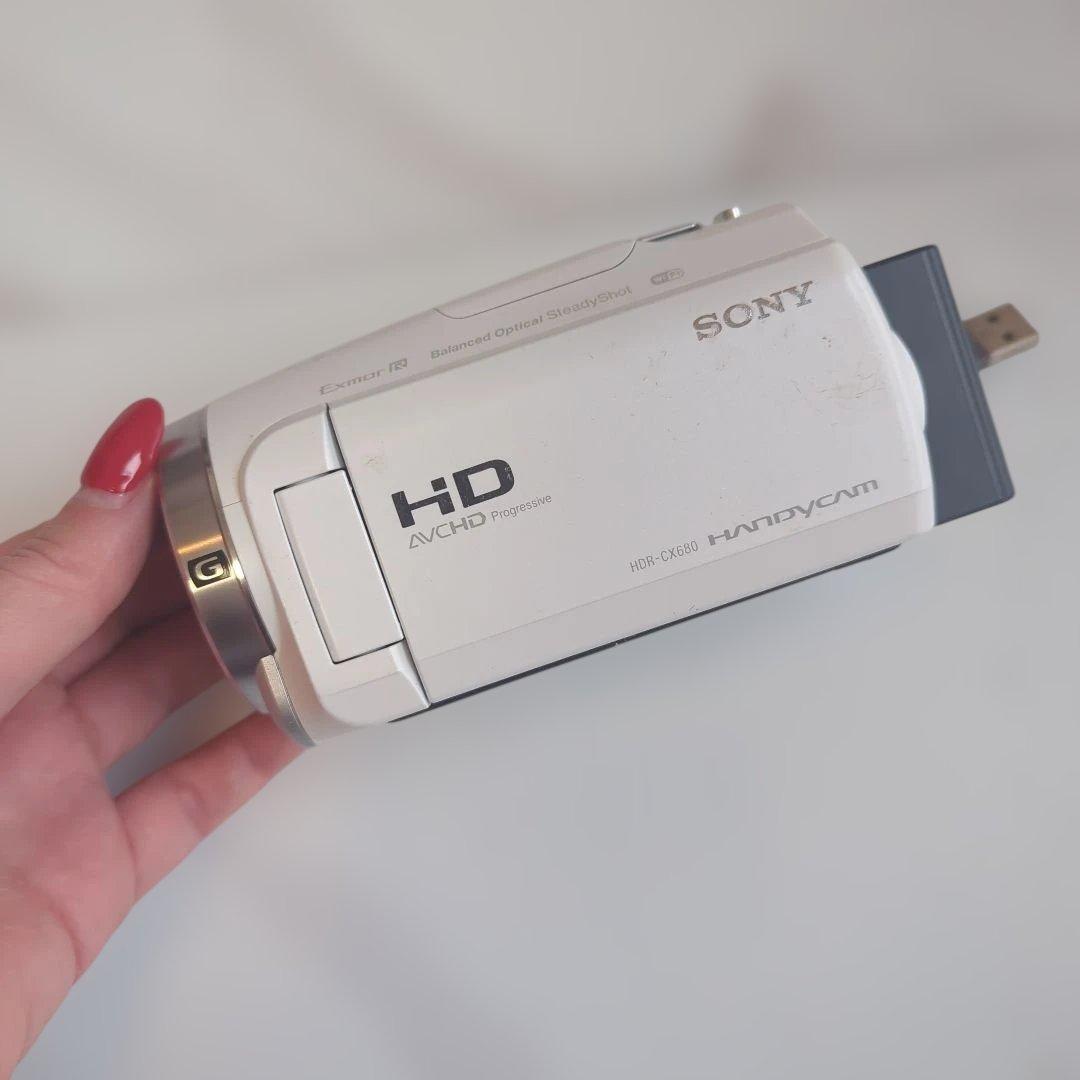 Sony HDR-CX680 ホワイト ビデオカメラ本体