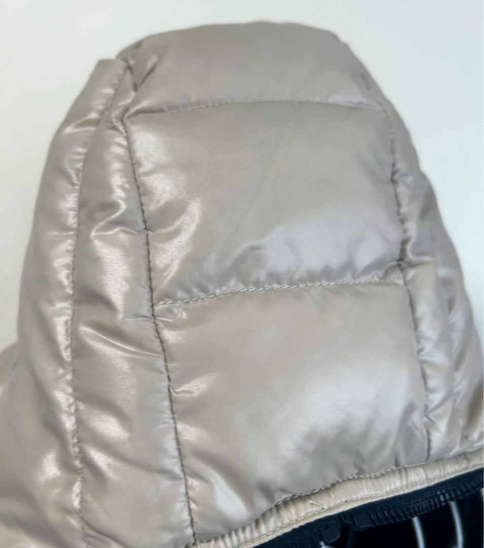 DUVETICA ACE ロングダウンコート40 ベージュ×ネイビー