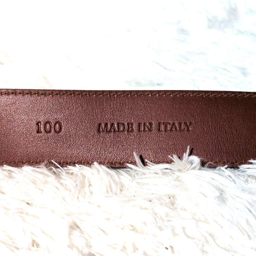 【箱,保存袋付き 美品】ブルネロクチネリ　プンターレ　ベルト　SV800　型押し