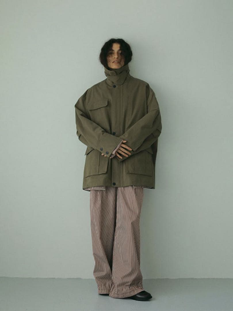 ETRE TOKYO エトレ 新品タグ付 ハイカウントミリタリーコート カーキ