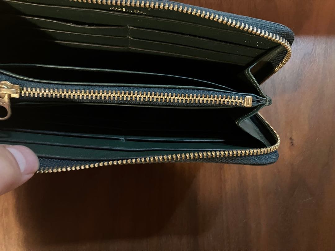 チ*ー様 美品　コムデギャルソン　長財布　ラウンドファスナー　グリーン