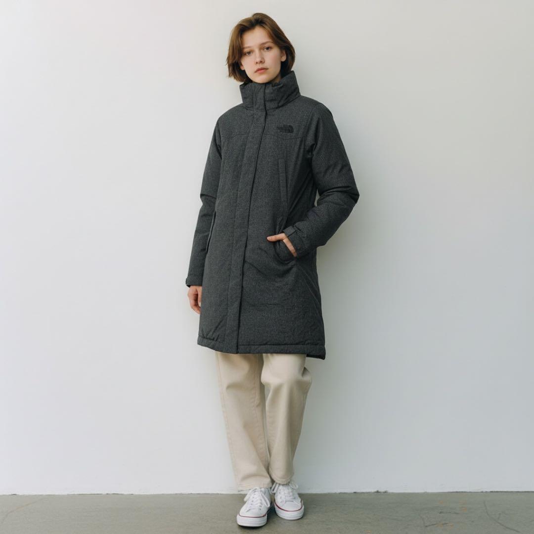 THE NORTH FACE ノースフェイス　ロングコート　ダウン　グレー　M