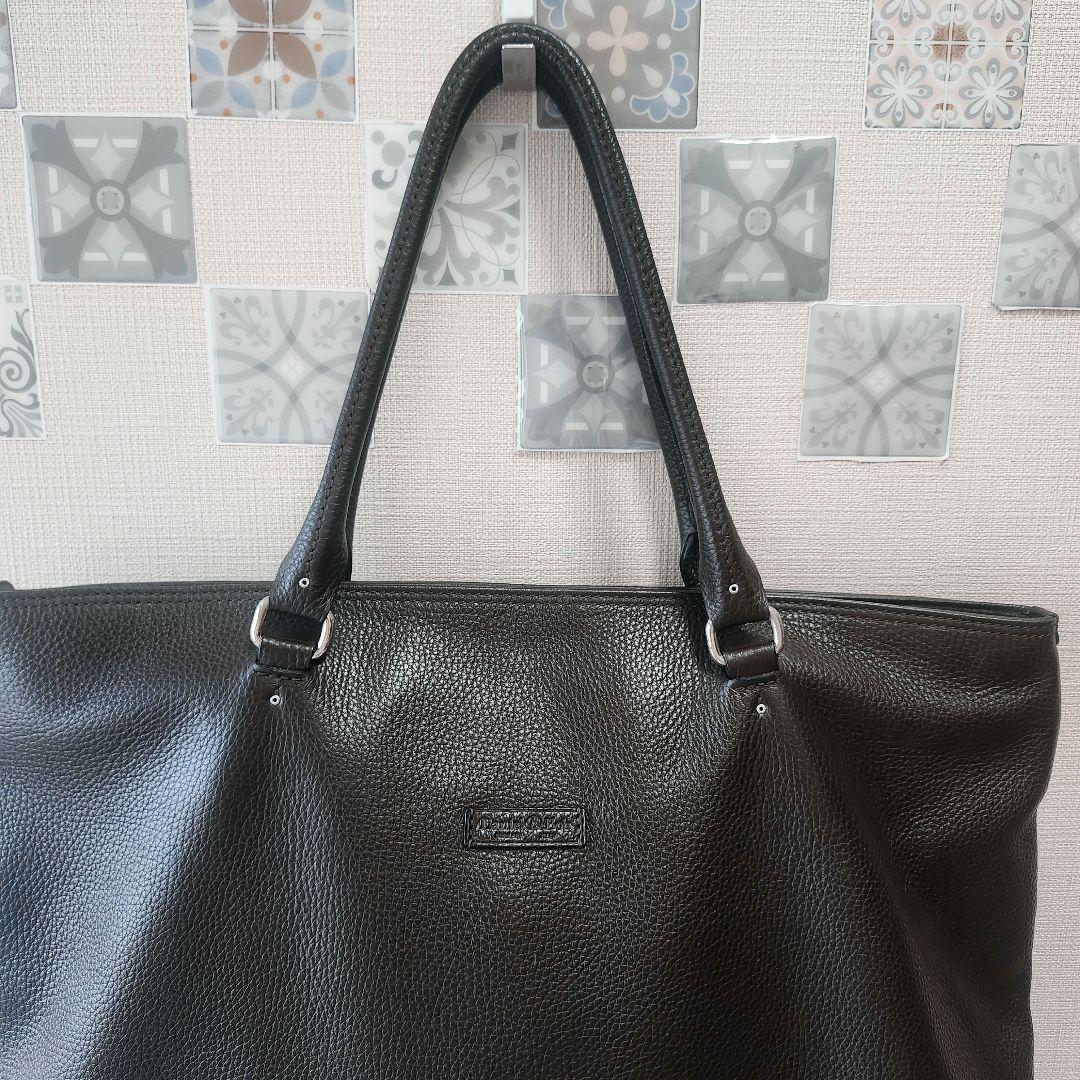 未使用✨ダニエル&ボブ トートバッグ オールレザー ダークブラウン☆大容量