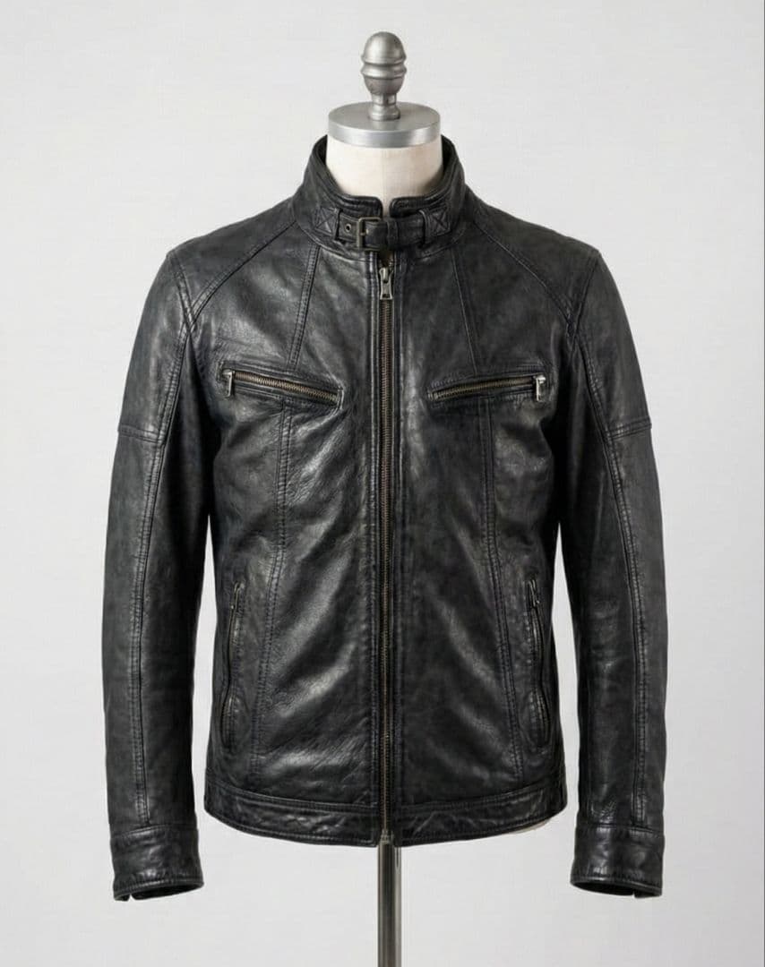 ハルフレザーのライダースジャケット レザージャケット