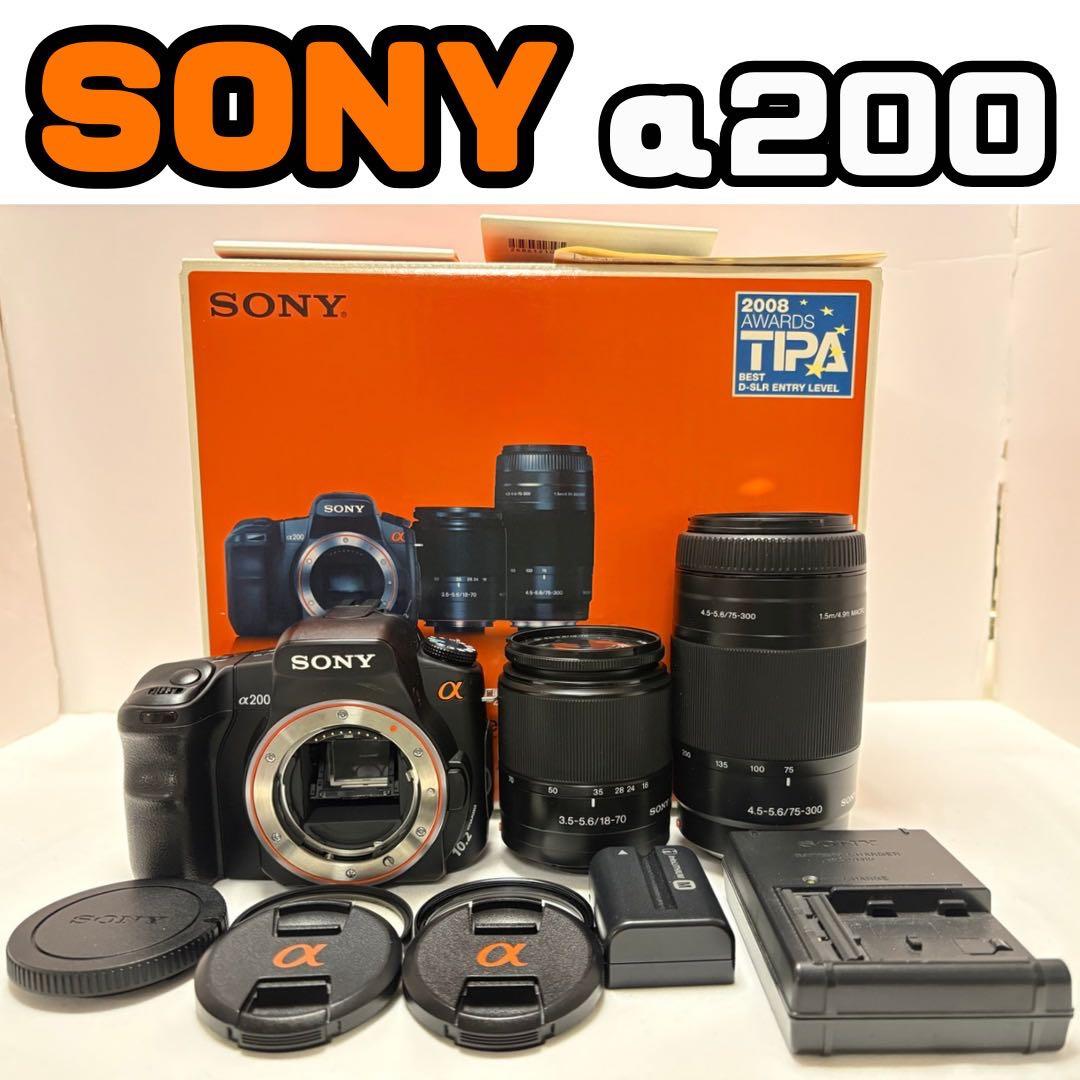 ダブルレンズ SONY α200 一眼レフ 手ぶれ補正 ソニー 望遠 初心者