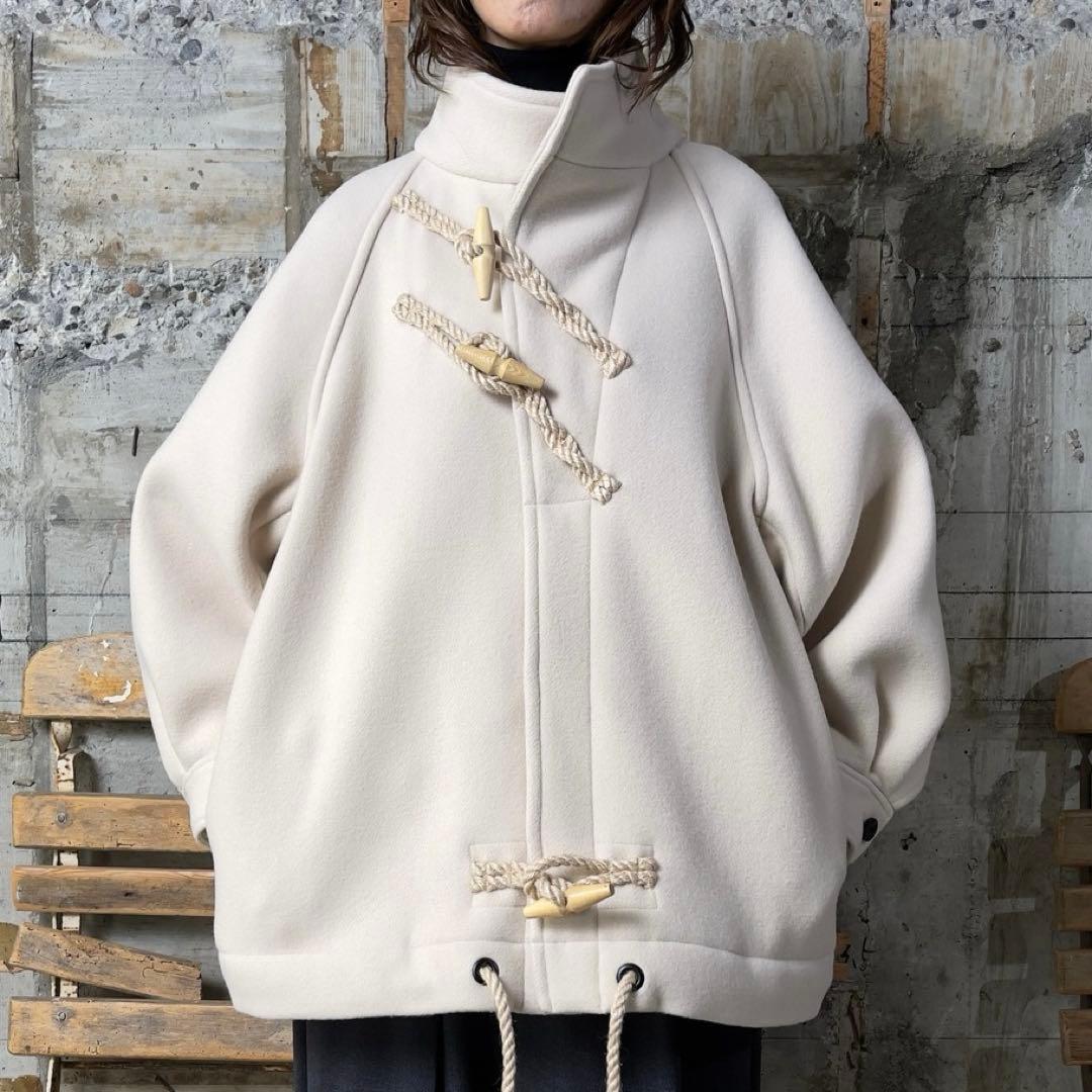 h*u様 HYKE DOUBLE FACE DUFFLE JACKET ホワイト