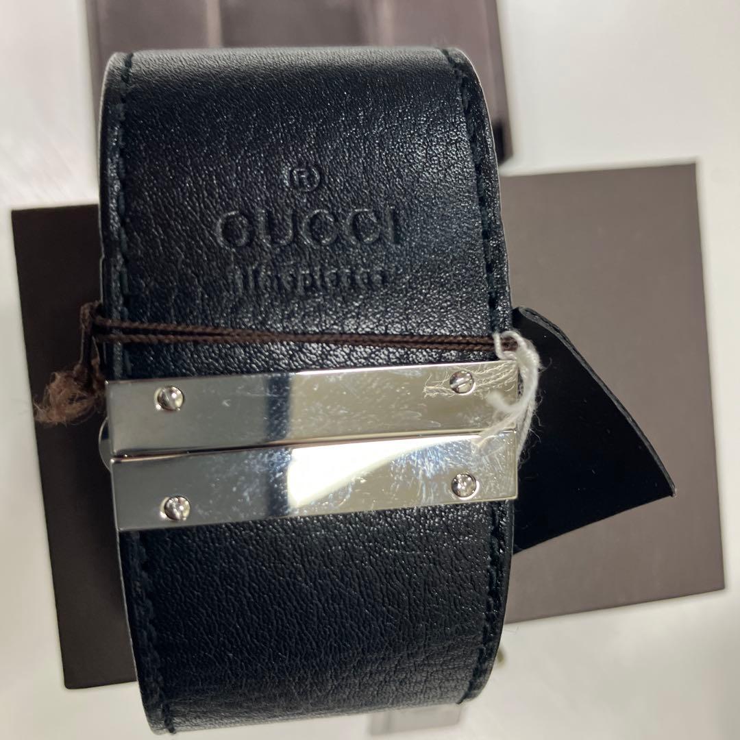 ル*イ様 GUCCI グッチ 7800L 腕時計 ブラック レザー
