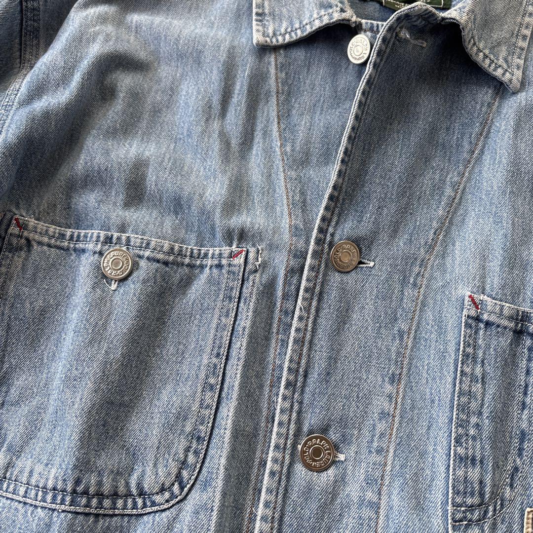 90s polo country デニムカバーオール　ポロカントリーデニムシャツ