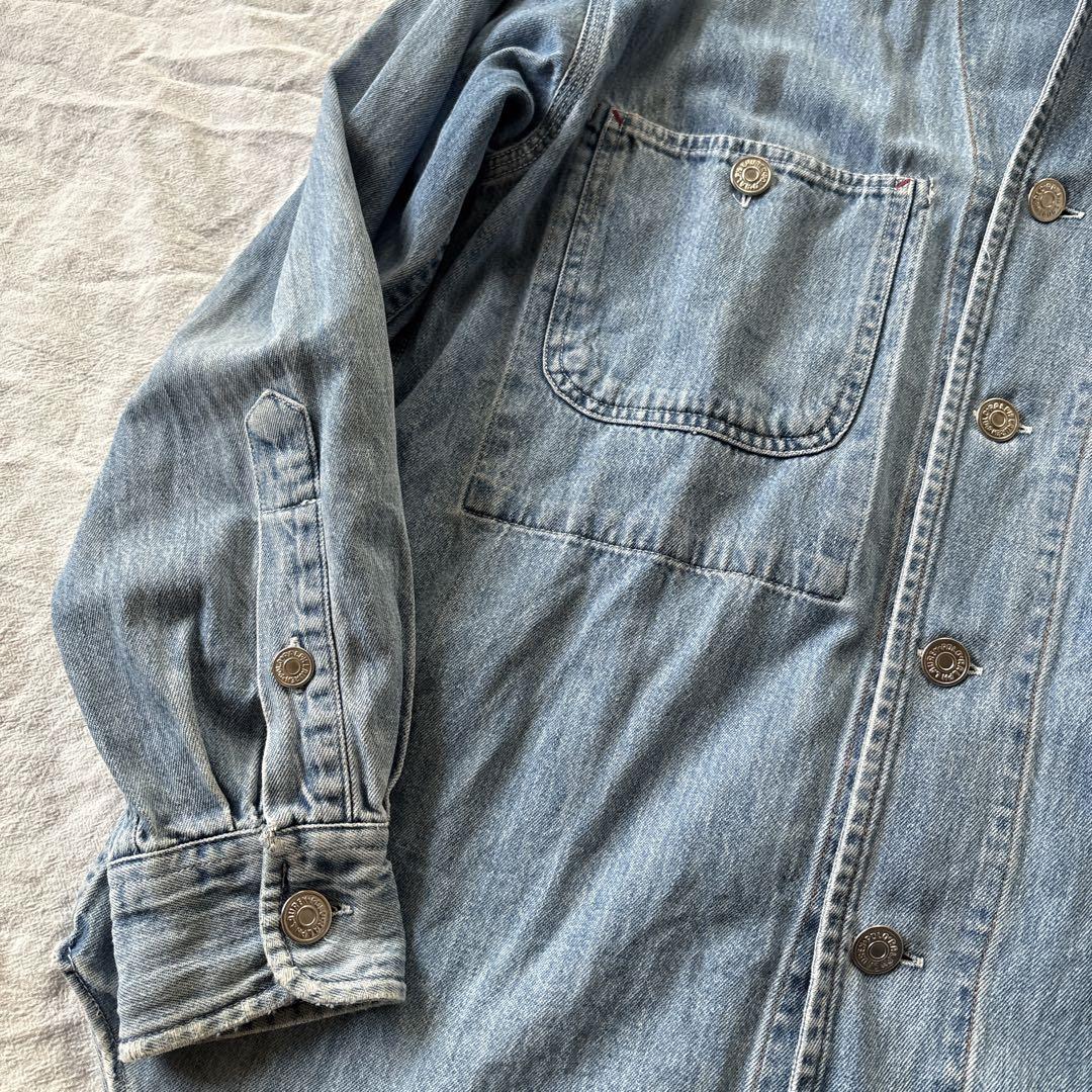 90s polo country デニムカバーオール　ポロカントリーデニムシャツ