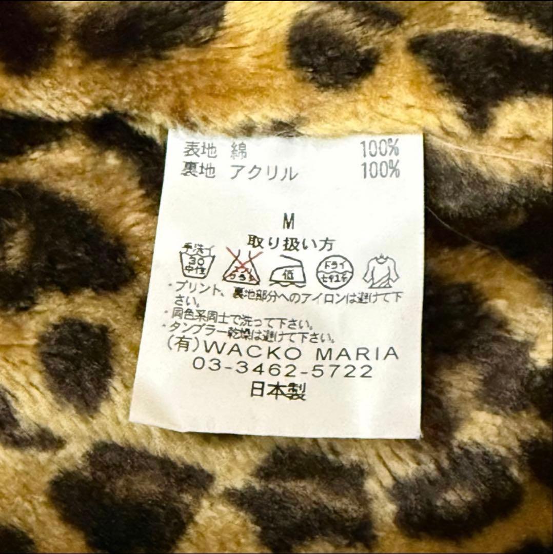 WACKO MARIA　ワコマリア　デッキジャケット　レオパード　M　黒