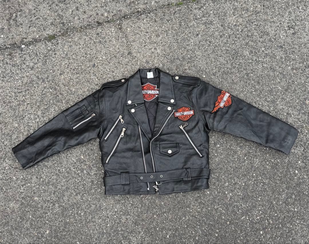 【Harley-Davidson 】レザージャケット　ワッペン付き