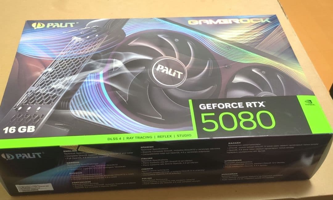 NVIDIA GeForce RTX 5080 、動作品