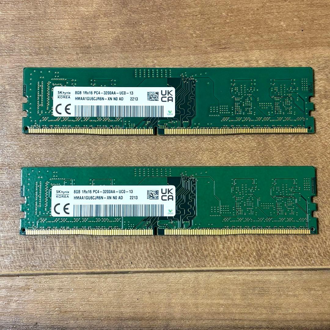 ★動作確認済★SK hynix 8GB DDR4 3200MHz メモリ2枚組
