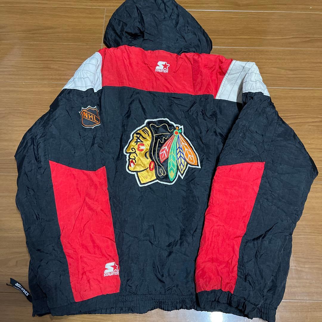 【激レア】90s STARTER NHL ブラックホークス XL 中綿ジャケット