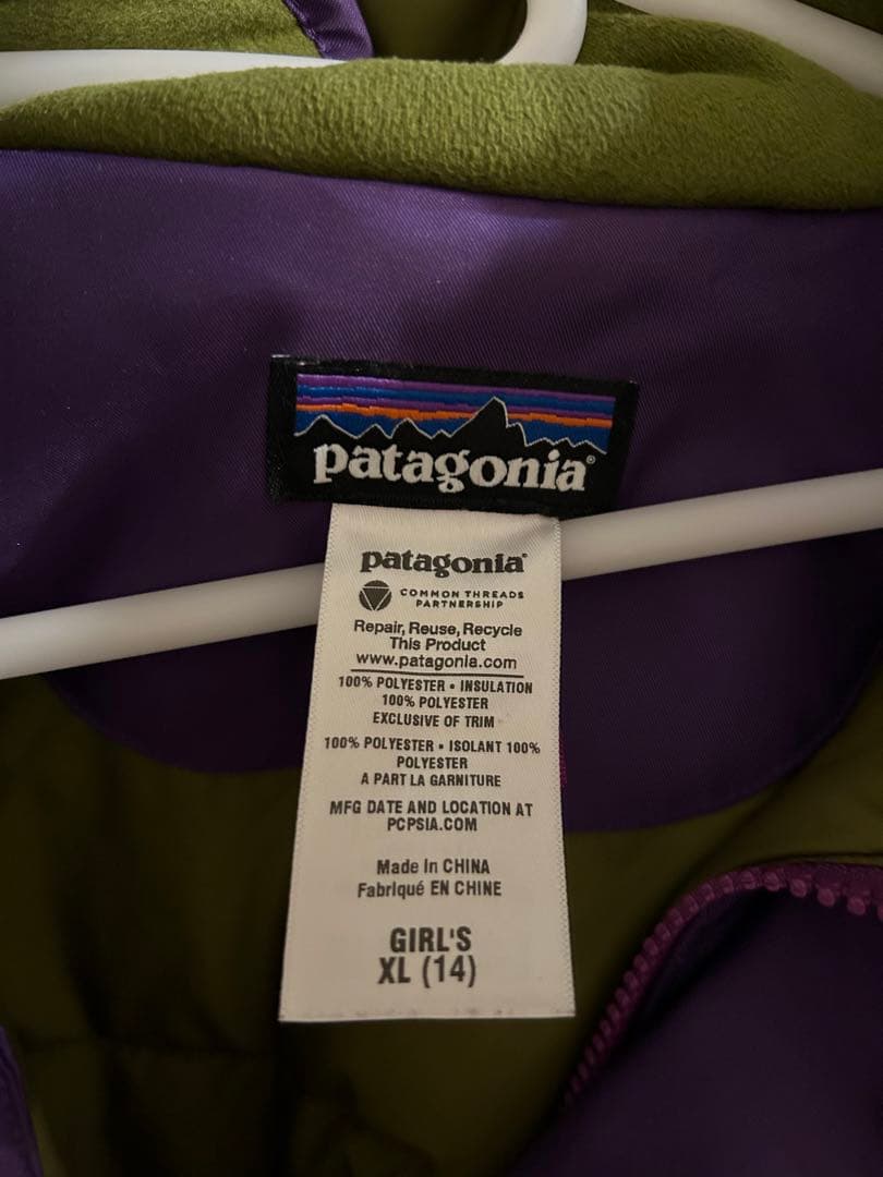 patagonia ガールズ XL フード付きジャケット