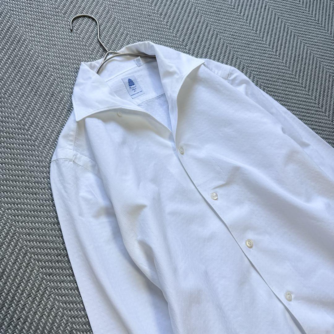 極美品 Finamore バーニーズニューヨーク オープンカラー BDシャツ S