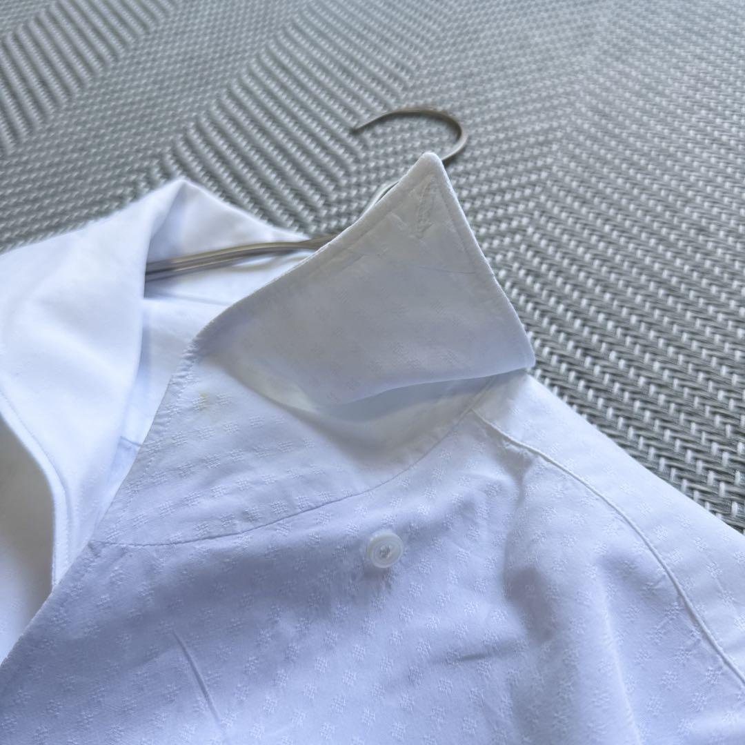 極美品 Finamore バーニーズニューヨーク オープンカラー BDシャツ S