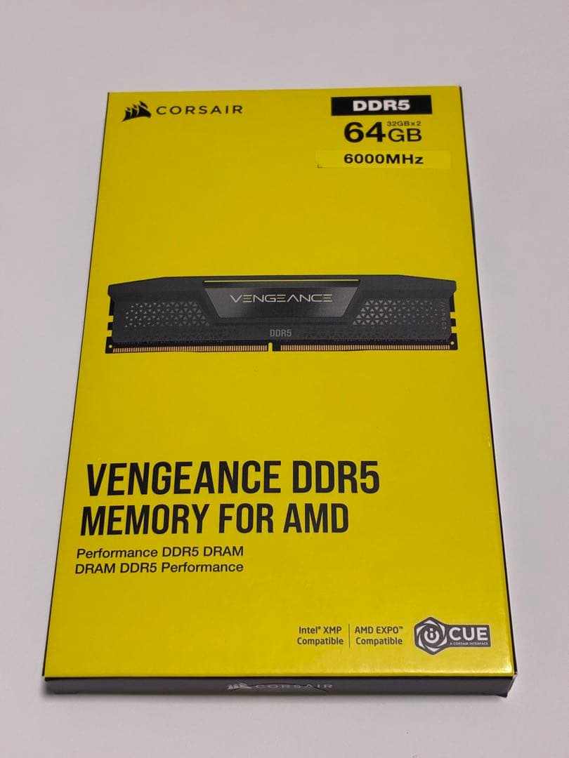 CORSAIR VENGEANCE DDR5 64GB 6000MHz片方訳あり