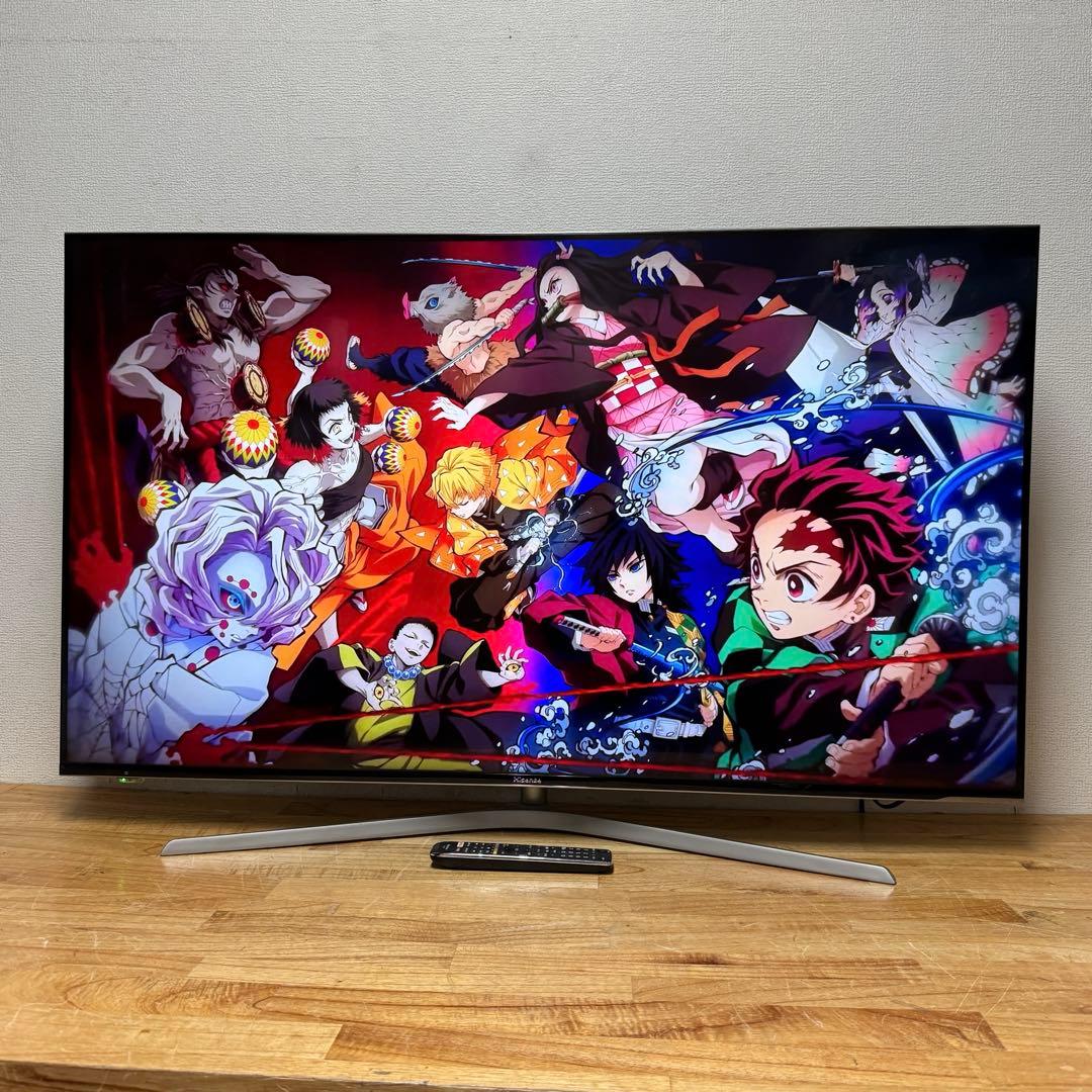 ハイセンス 55V型 4Kチューナー搭載 液晶テレビ 55U7E 動画アプリ○
