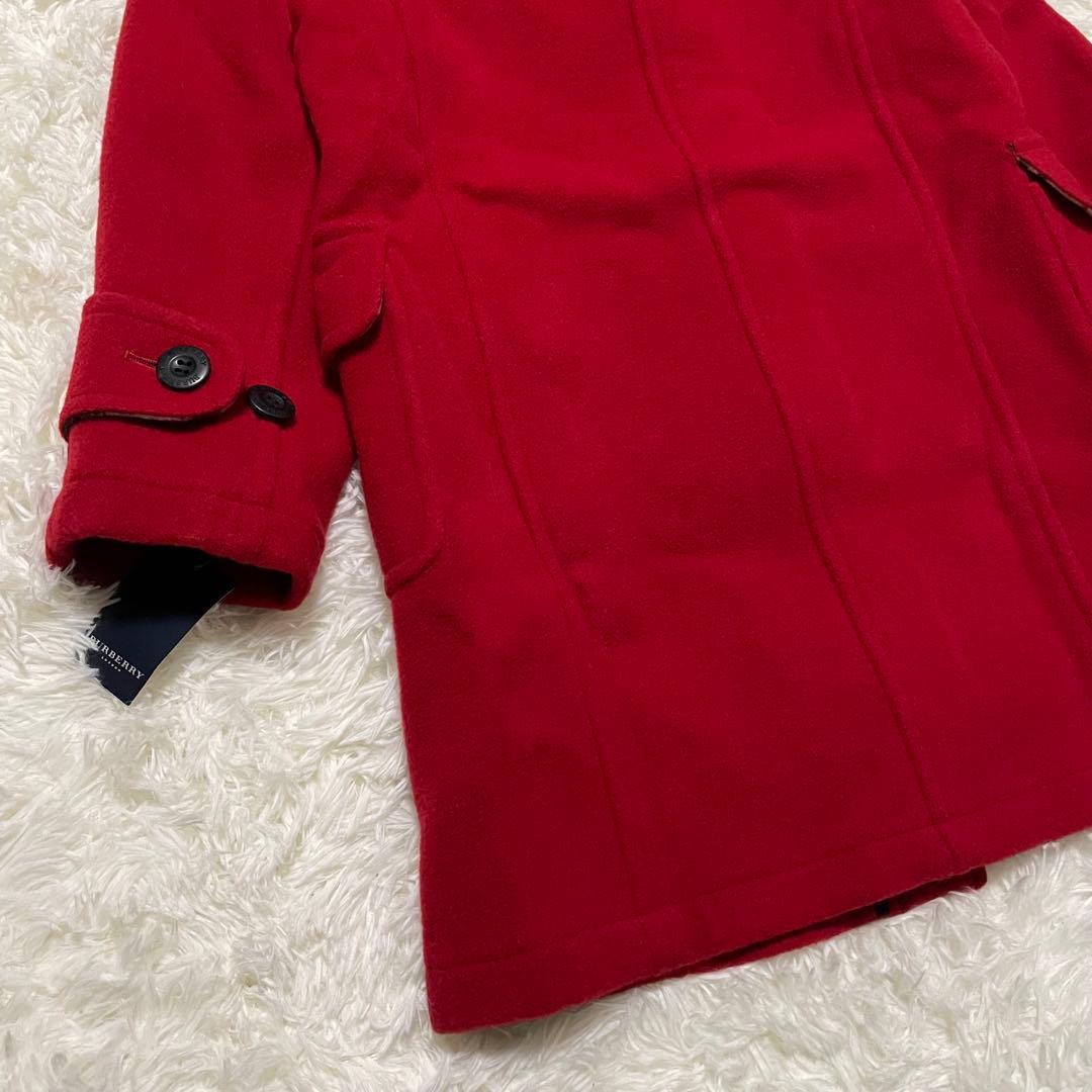 未使用　バーバリーロンドン　ノバチェック　ダッフルコート　デッドストック　赤