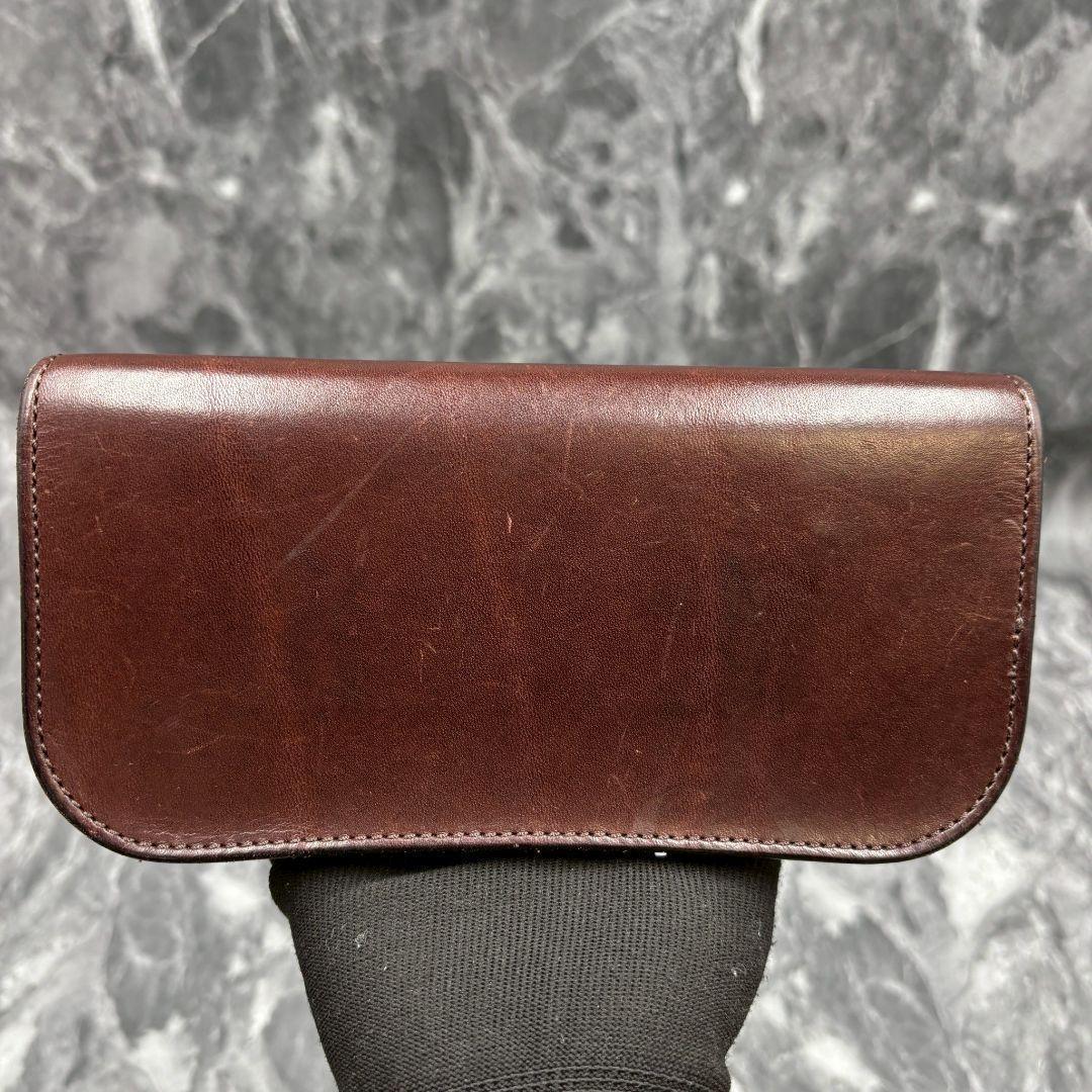 ✨美品✨ワイルドスワンズ ブリスターL 長財布 ダークブラウン スリッカー付