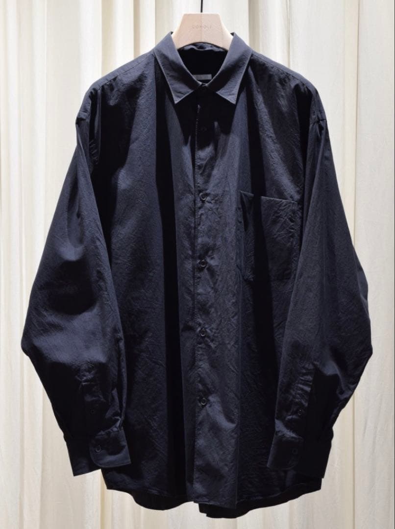 25AW サイズ2 COMOLI コモリシャツ NAVY