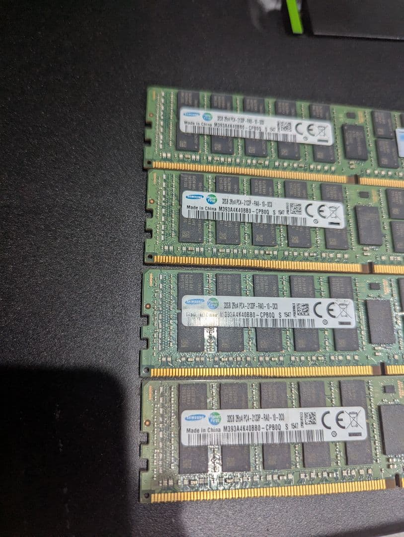 PC4-2133P DDR4 32GB ecc registered 4枚セット
