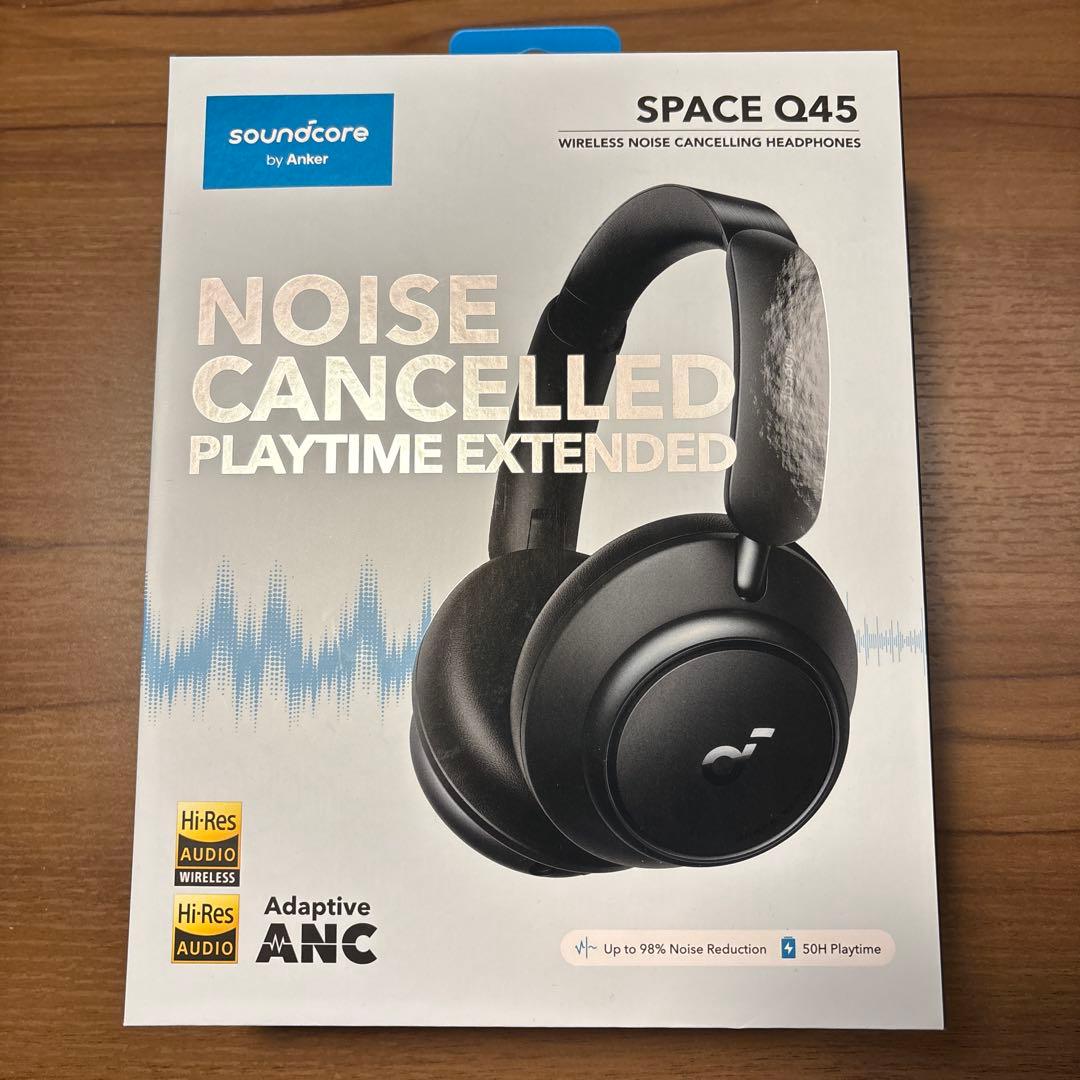 【美品】soundcore SPACE Q45 ワイヤレスヘッドフォン ブラック