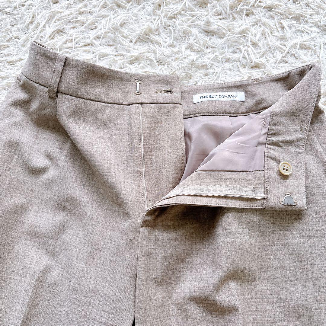 美品　スーツカンパニーシー　洗える　スーツ　ノーカラー　セットアップ　ベージュ