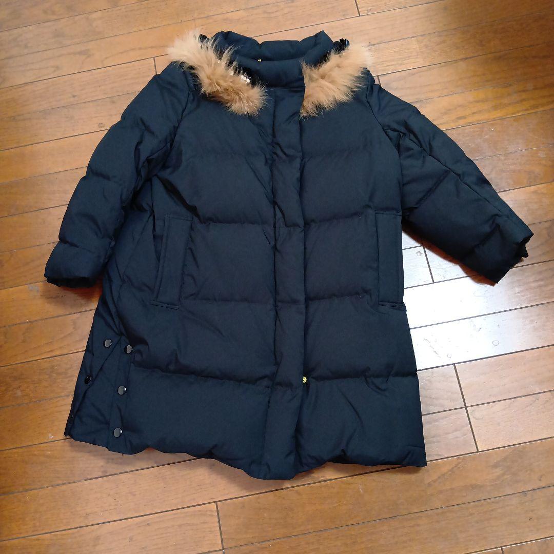 MUVEIL ミュベール ビジュー ファーダウンコート ブラック