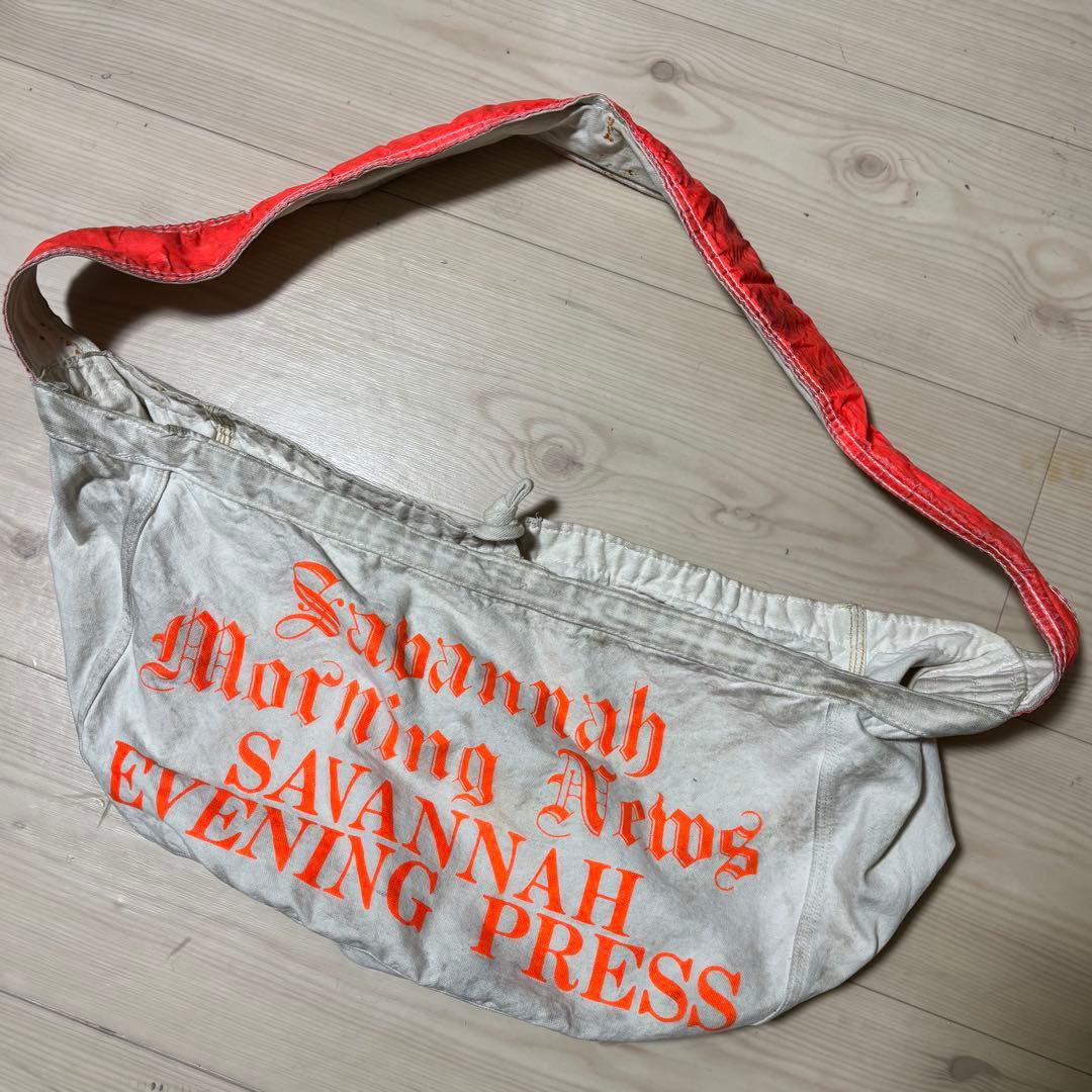 60s 70s ニュースペーパーバッグ　オールドイングリッシュ