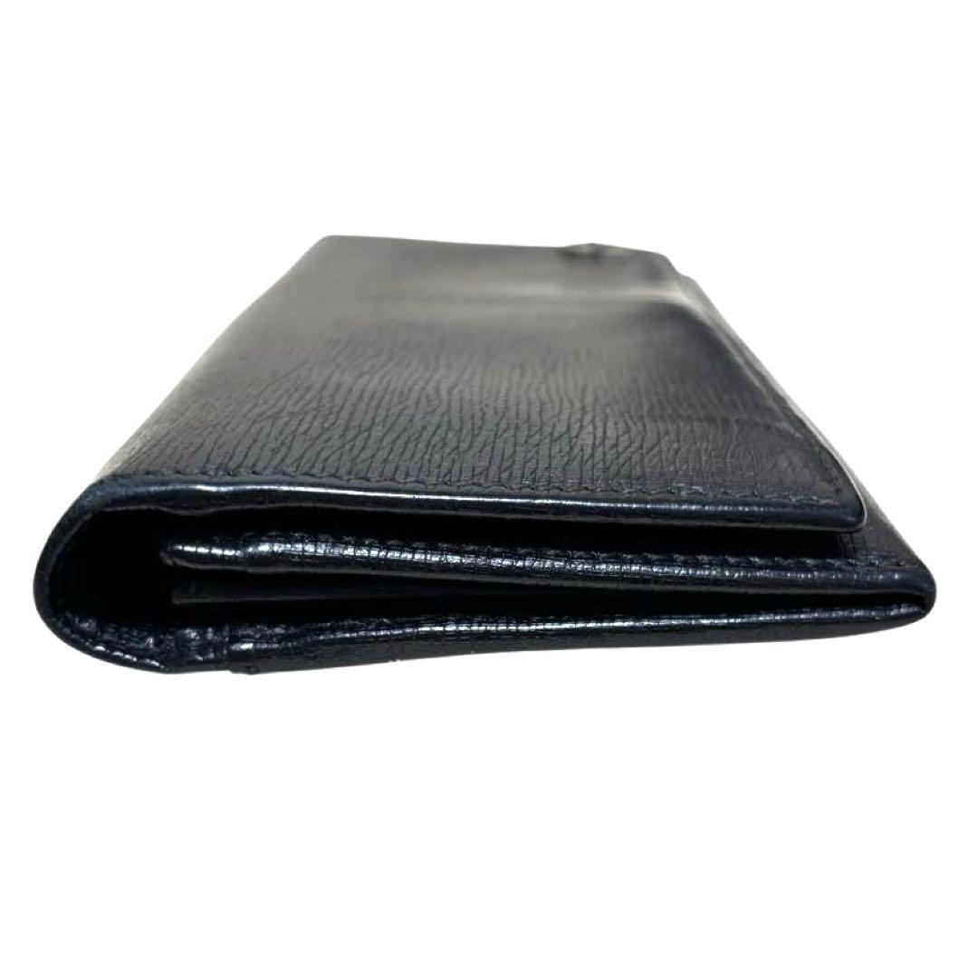グッチ　112 グッチ　長財布　レザー　ブラック　インターロッキング金具　G金具