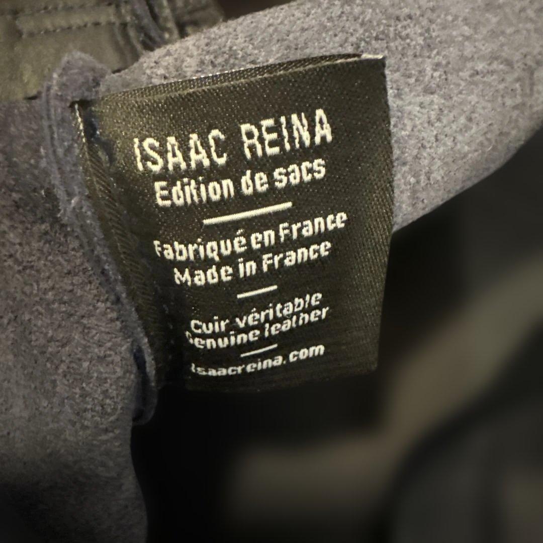 ISAAC REINA 2way レザー製ヘルメットバッグ NAVY フランス製