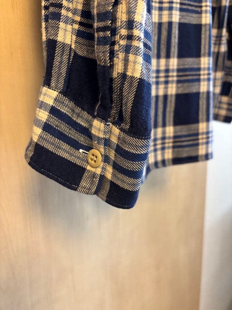 Sans limite チェック ネルシャツ 日本製 コットン100% サイズ0