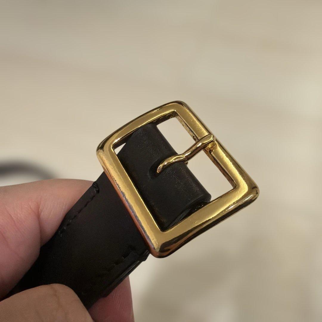 25ss AURALEE スクウェア バックル ベルト レザー