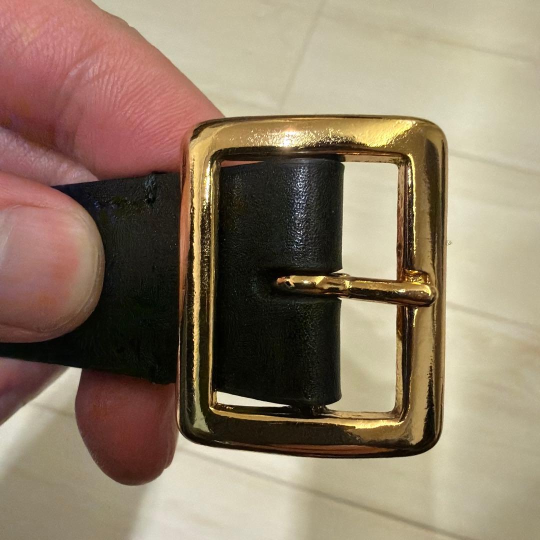 25ss AURALEE スクウェア バックル ベルト レザー